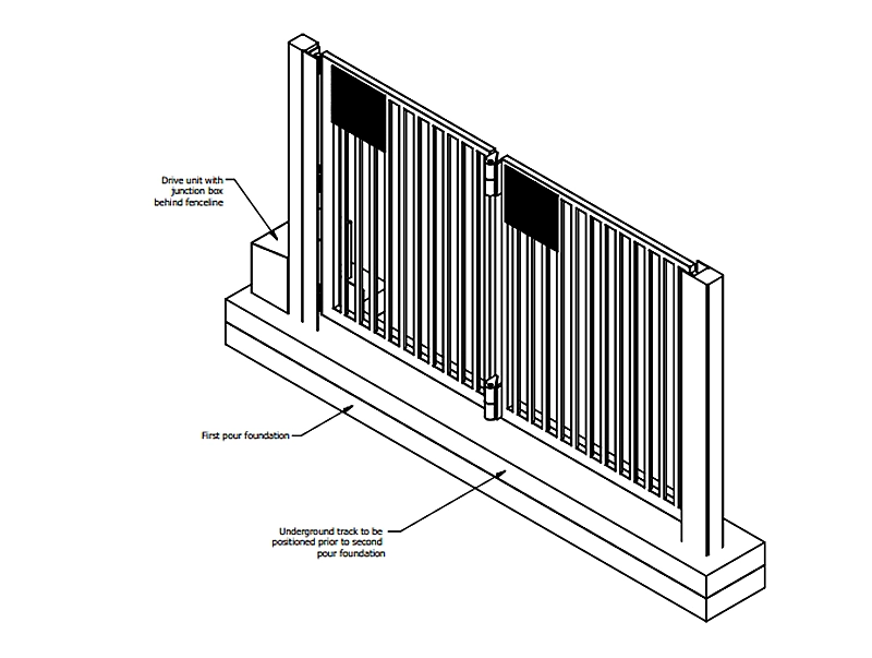 LPS 1175 Platinum Bi-Folding Gate Installation Diagram