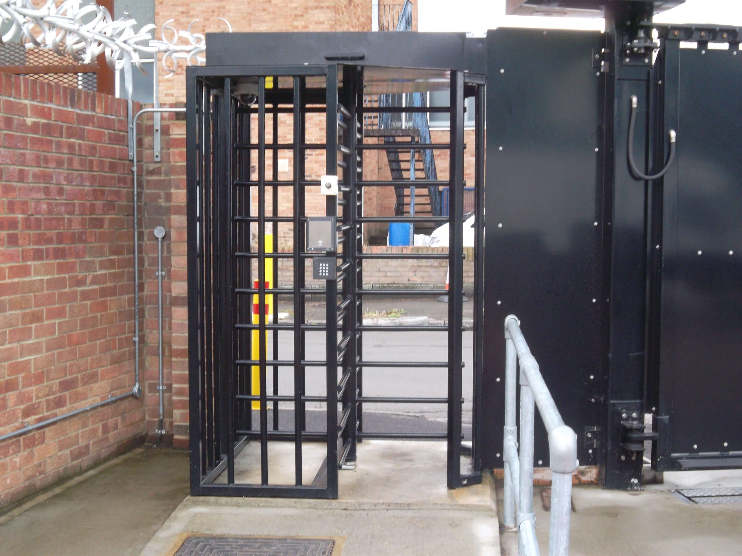 Turnstile gate at sports venue