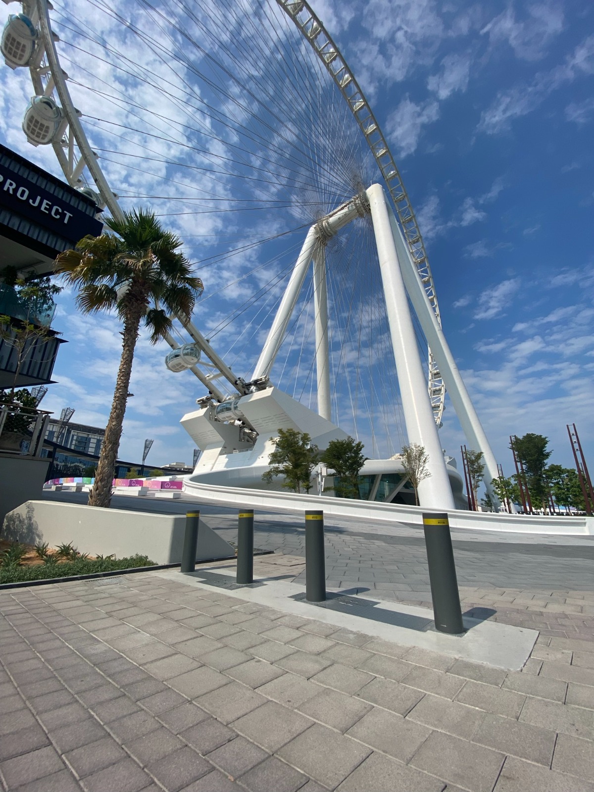 Bluewater Dubai showcasing stainless steel bollards by Frontier Pitts Middle East