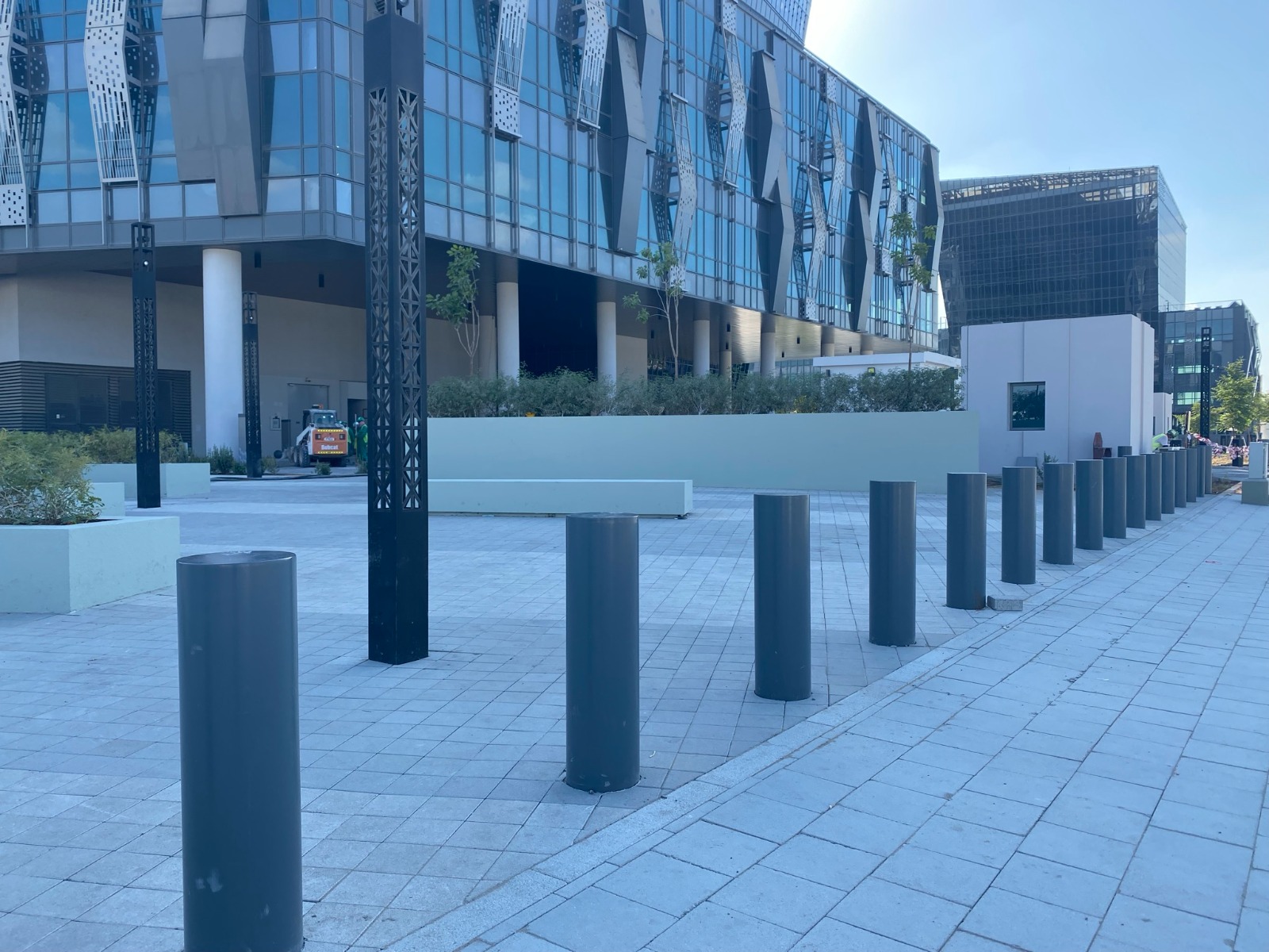 Yas Media Zone stainless steel bollards installation in UAE