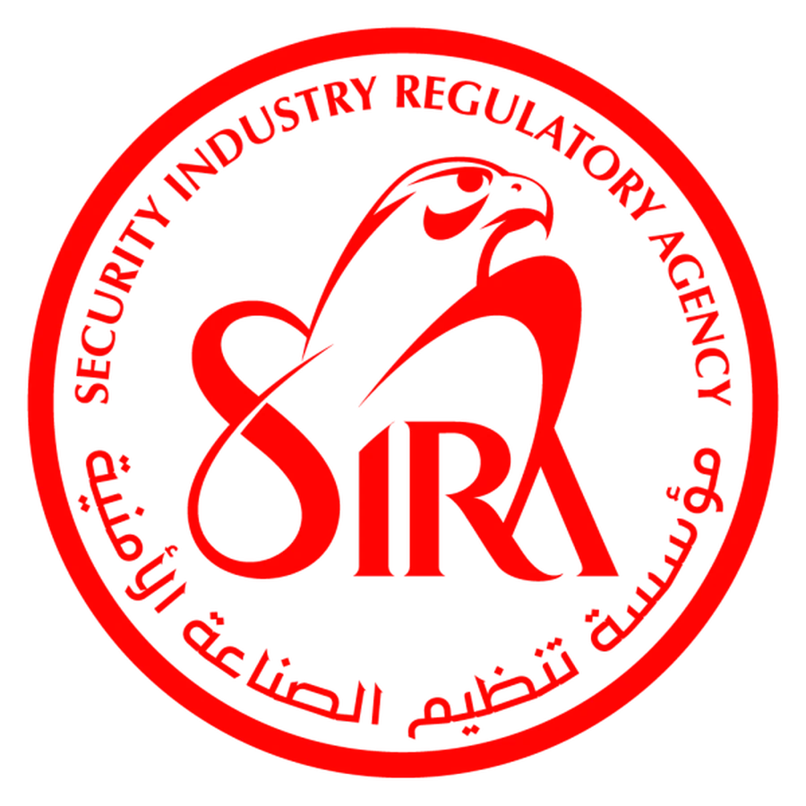 SIRA certification logo representing Security Industry Regulatory Agency approval for compliant physical security products in Dubai.