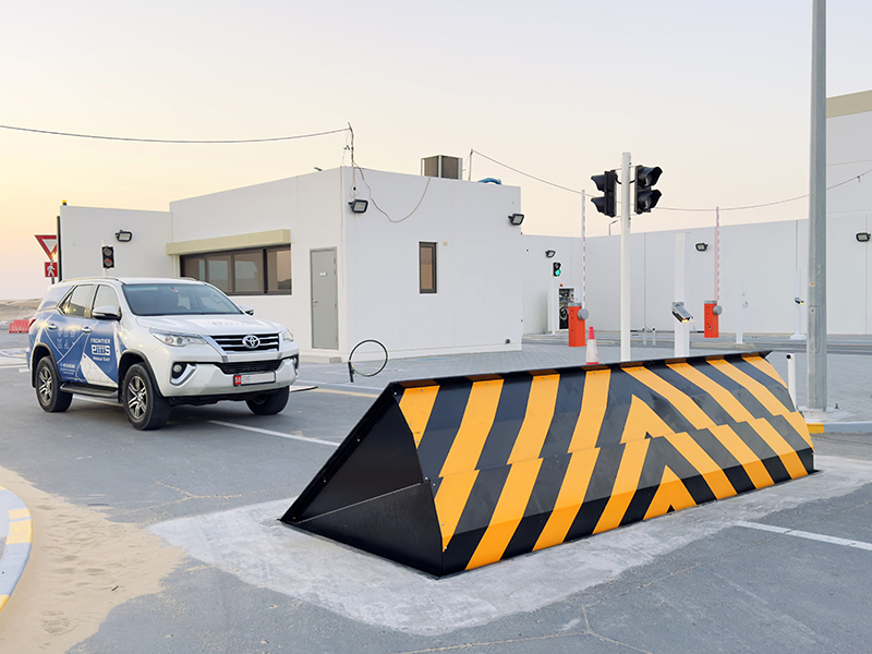 Frontier Pitts Middle East Shallow Road Blocker installed in correctional facility building in Middle East11